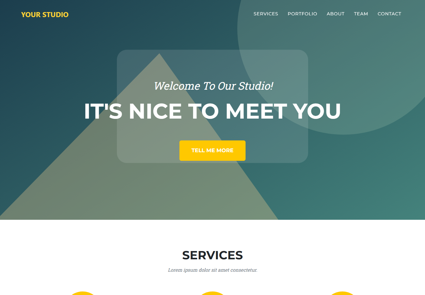 Agency website running preview