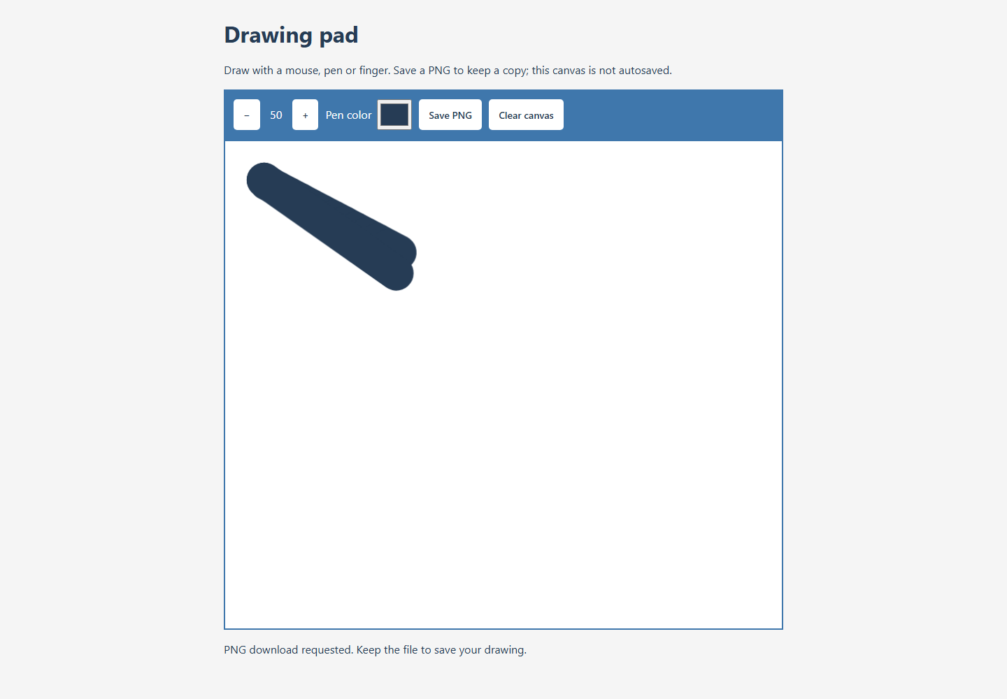 Drawing pad running preview